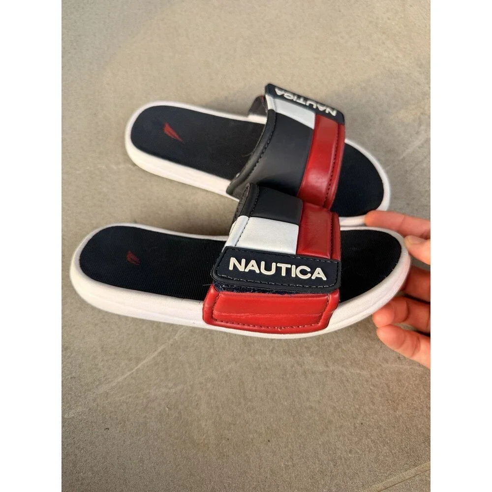 Nautica Kids Slide Pool Sandal Boys & Girls, Toddler/Little Kid Size 13c